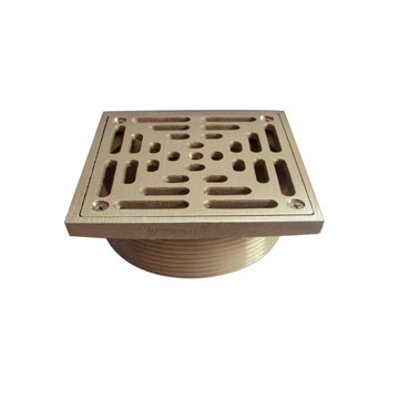 Bronze Square Floor Drains 4" x 5"